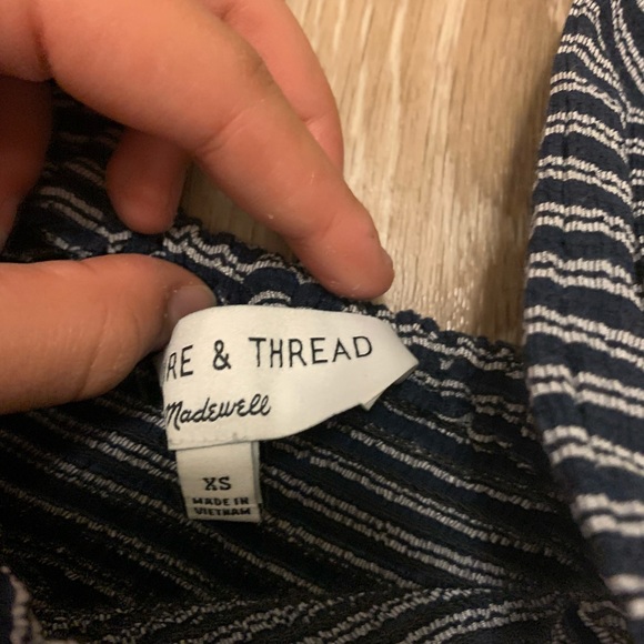 Texture and Thread Smocked Peplum Top Stripe - Picture 6 of 6